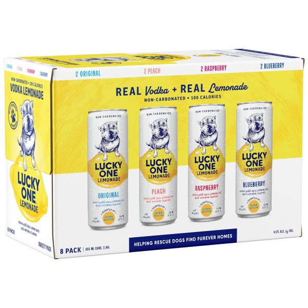 Lucky One Vodka + Lemonade Variety, 8 pack