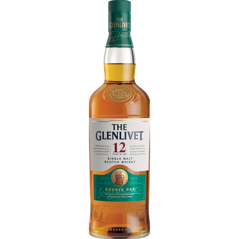 The Glenlivet 12 Year Single Malt Scotch bottle