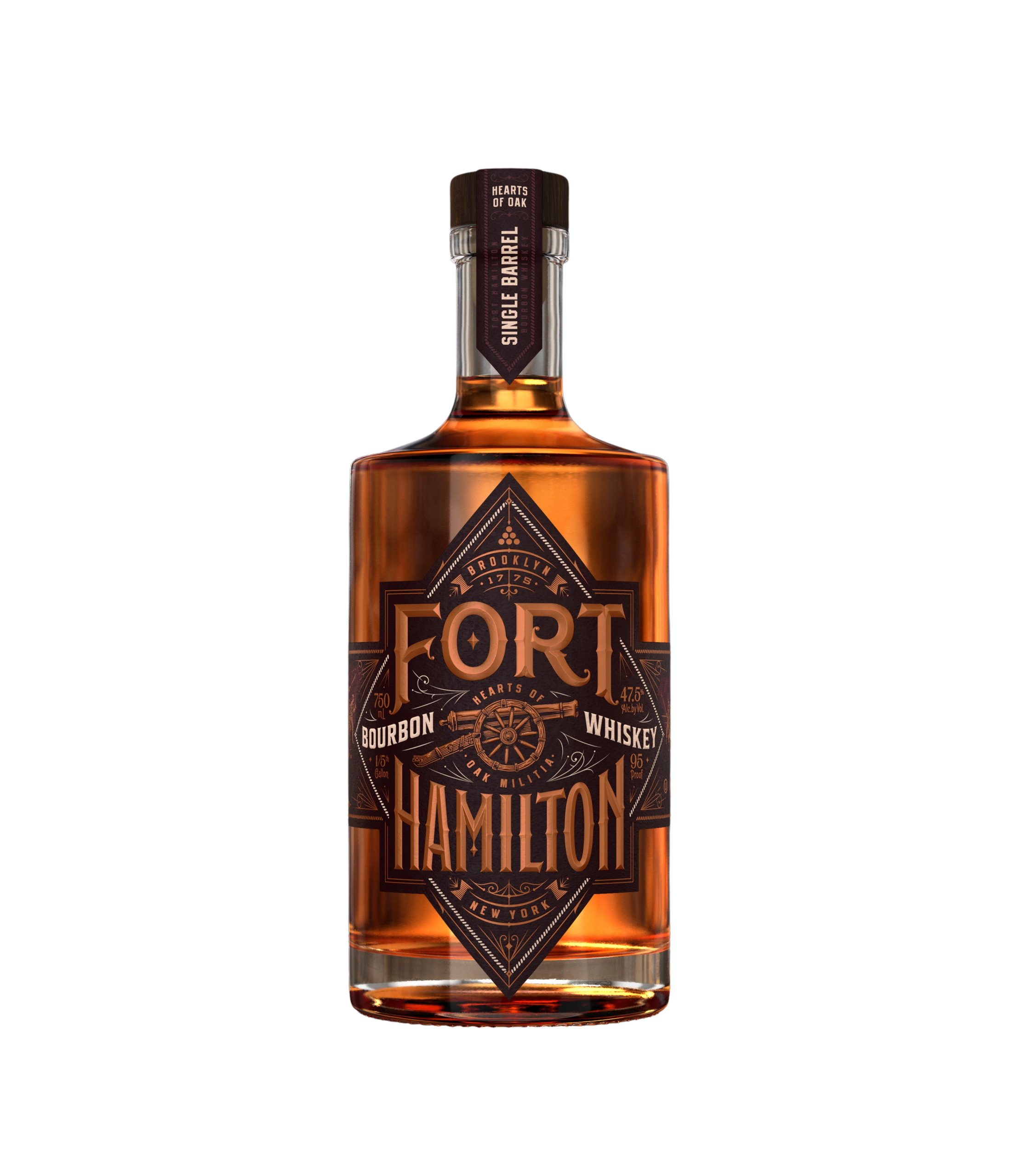 Fort Hamilton Single Barrel Bourbon Whiskey bottle