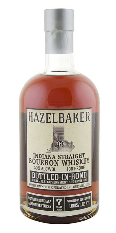Hazelbaker Indiana, Bottled in Bond, 7 Year, Straight Bourbon Whiskey